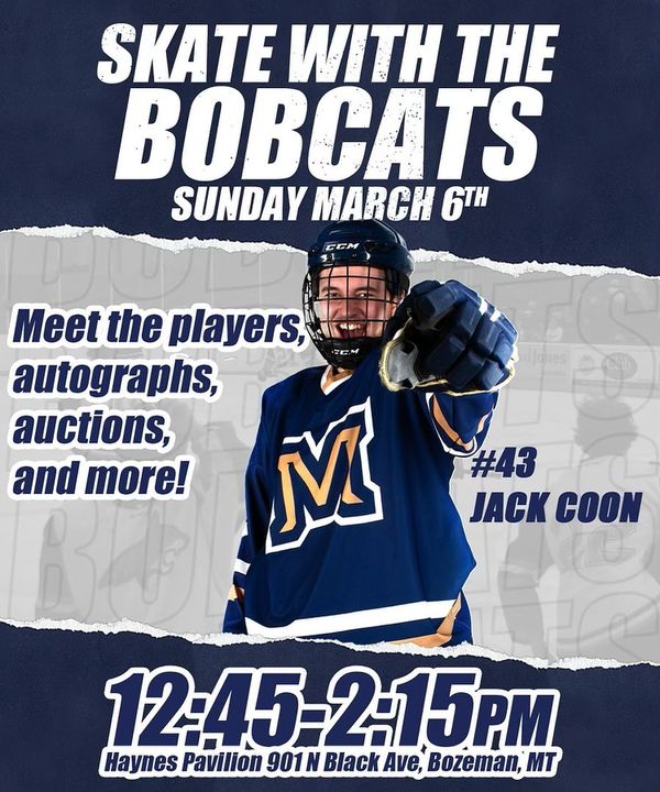 Don’t miss this event TODAY!  Come skate with the bobcats, meet the players, win prizes, and help us fundraise to get to Nationals