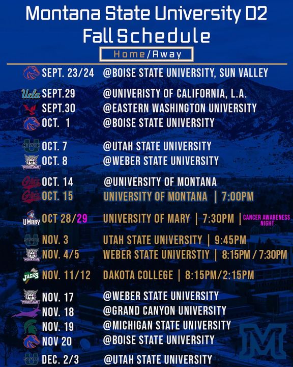 The D2 schedule is locked in and so are the boys