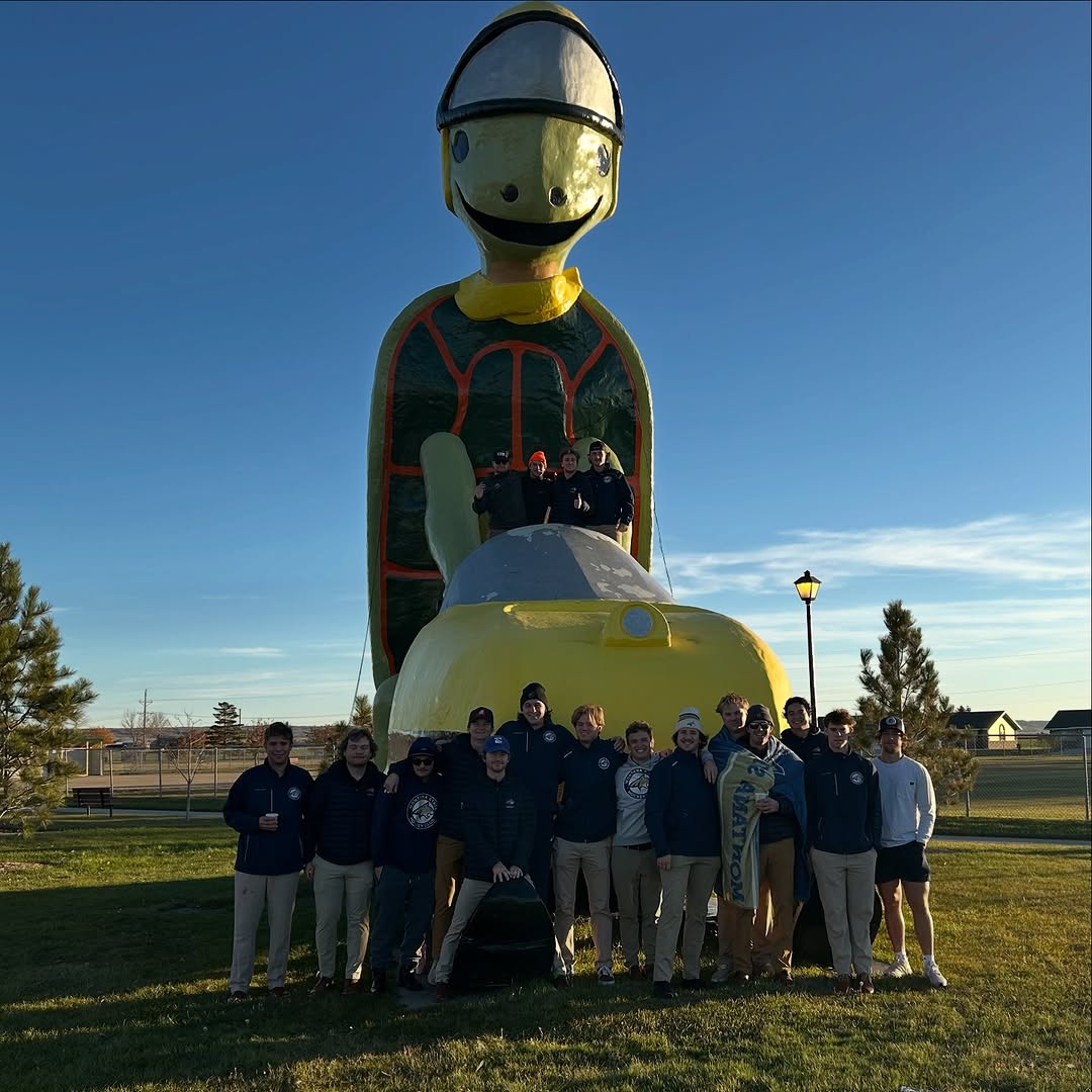 The Cats paid a visit to Tommy the Turtle, the world’s largest snowmobile riding turtle!