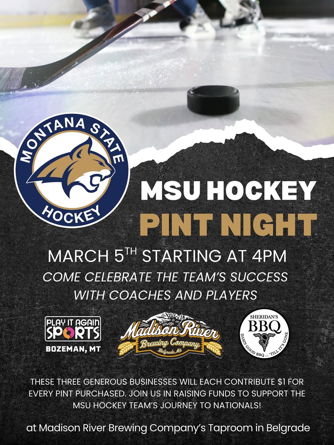 Join us Thursday for a pint night to celebrate @montanstateh…